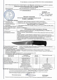 Сертификат - Енисей-2 чёрный